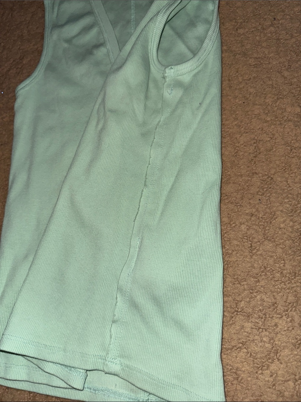 NWOT We The Free Mint Green Sleeveless V-Neck Tank Top - Picture 2 of 5